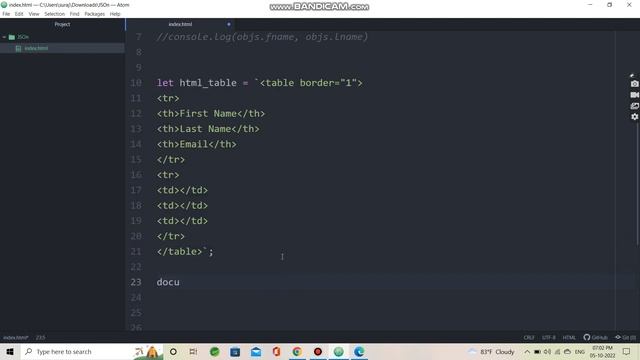 JSON WITH DOM || json tutorial in hindi || json to html || part 2 смотреть онлайн