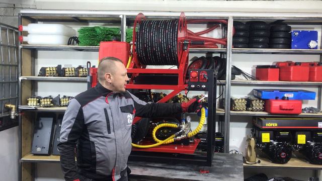 PROteus H1 200/56 - Каналопромывочная машина с откидной створкой барабана РВД 80 м