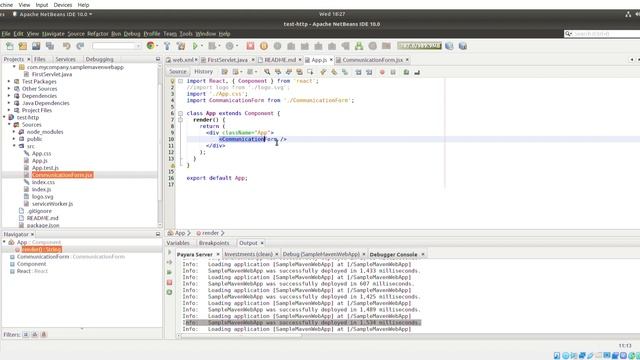 Simple React application making HTTP Get and Post requests to Java Servlet смотреть онлайн