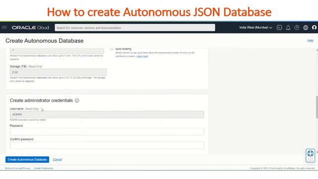 #Oraclecloud #Autonomous #JSON | Create Autonomous JSON Database смотреть онлайн