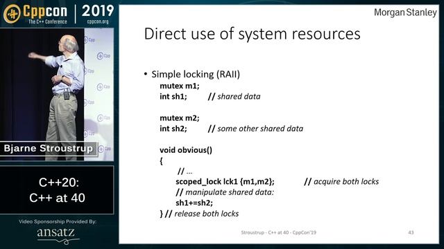 CppCon 2019 - Bjarne Stroustrup: C++20 - C++ at 40 смотреть онлайн