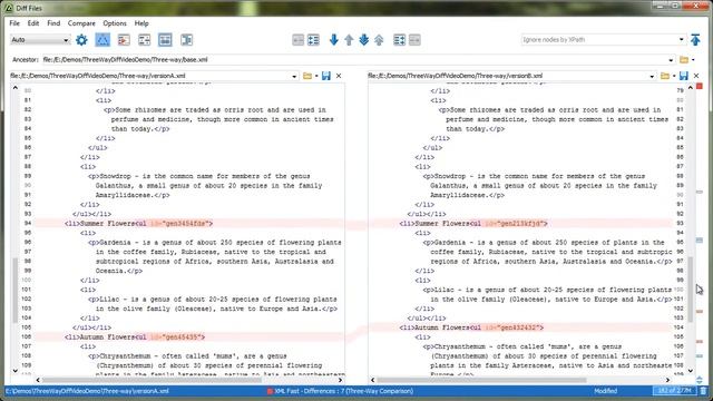 XML Three Way Diff in Oxygen XML Editor 18 смотреть онлайн