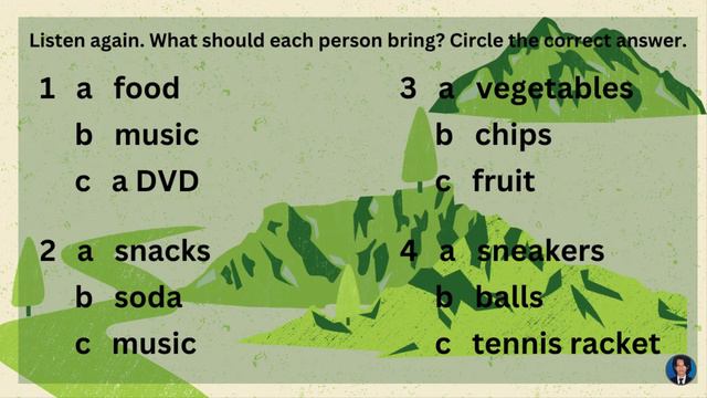 #beginners A1 | What should each person bring ? | English Listening IETLS - TOEFL | Ep. 024 смотреть онлайн