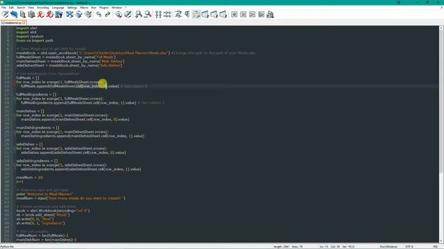 Python 2.7 - Excel File Reading and Writing Tutorial: Random Meal Planner смотреть онлайн