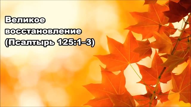 Тихое время с Живой Жизнью: Псалтирь 125:1–6 (30092019) смотреть онлайн