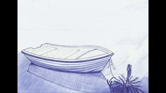 лодка - рисунок шариковой ручкой смотреть онлайн