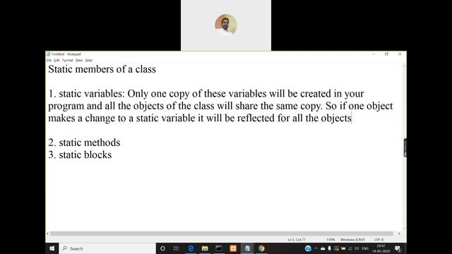 Java Static members | static keyword | static variables | static methods | static blocks смотреть онлайн
