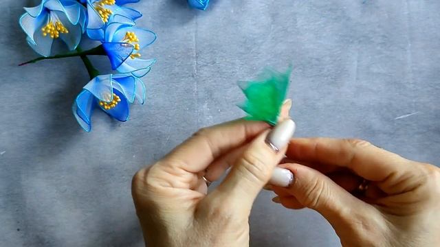Композиция из капрона и органзы Подробный мастер класс\Master diy смотреть онлайн