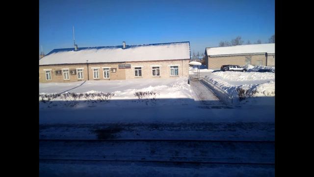 Станция Вельск из окна поезда. Поезд на Воркуту. смотреть онлайн