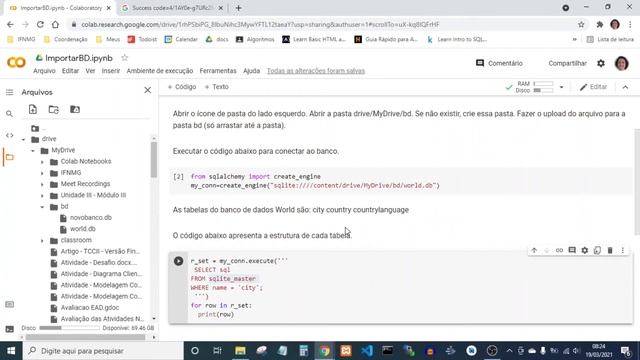 Como importar um banco de dados no Google Colab смотреть онлайн