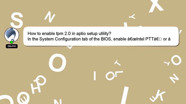 How to enable tpm 20 in aptio setup utility? смотреть онлайн