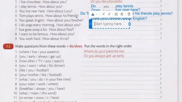 Essential Grammar in Use Unit 7: Present Simple Questions