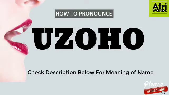 How to pronounce Uzoho смотреть онлайн