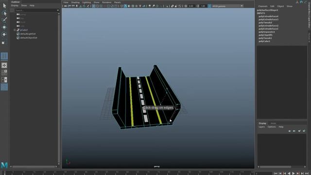 Modeling a low Poly road in Autodesk Maya смотреть онлайн