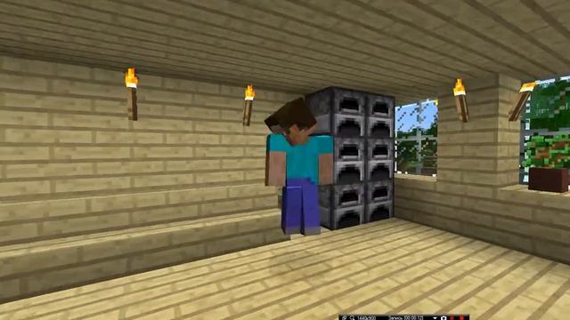 Танец в Minecraft!!!!