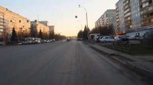 Кемерово. Автобус 81, направление - "Ж/д вокзал". Bus route 81, destination - "Railway station"