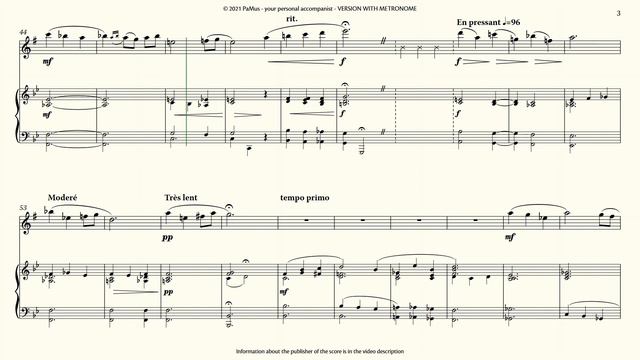 Michel Meriot: Legende Poitevine for Alto Saxophone - Piano accompaniment 440Hz смотреть онлайн