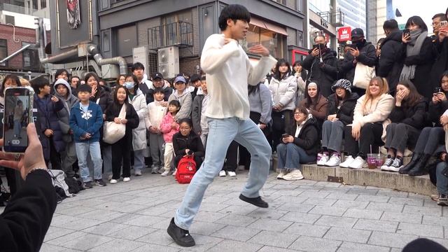 231119 kpop cover dance team ONE OF - Baggy Jeans (NCT U) Hongdae busking смотреть онлайн