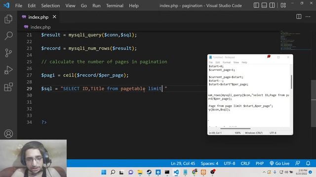 PHP 7 MySQL Script to Display Bootstrap 4 Pagination Records Using LIMIT Clause in Javascript смотреть онлайн