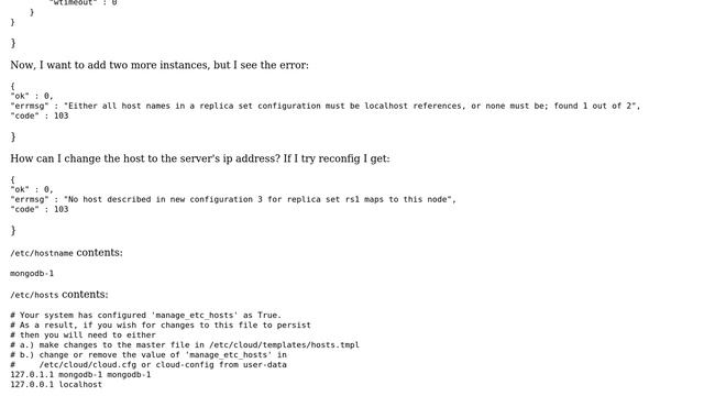 Databases: MongoDB replica set configuration error смотреть онлайн