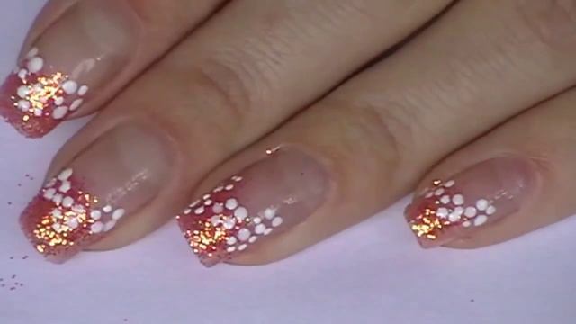 Маникюр в домашних условиях Весенний маникюр с блестками смотреть онлайн