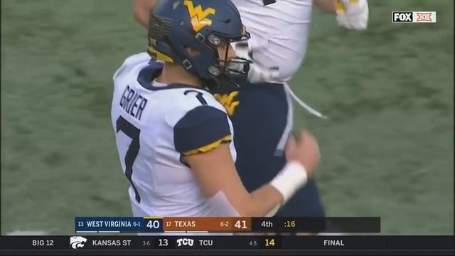 Will Grier Throws Game-Winning Touchdown Against Texas смотреть онлайн