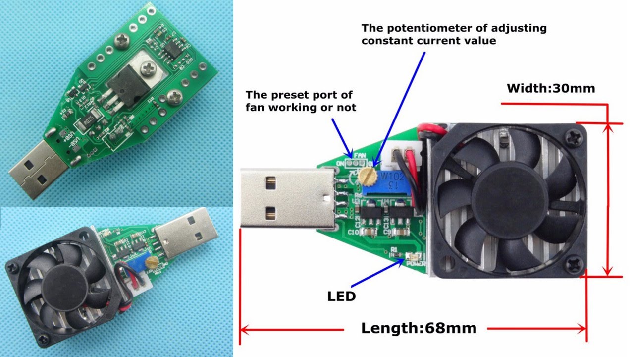 ⚡ СУПЕР USB НАГРУЗКА С РЕГУЛЯТОРОМ МОЩНОСТИ И КУЛЕРОМ 0-3А 15ВТ С АЛИЭКСПРЕСС смотреть онлайн