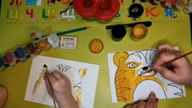 Как нарисовать тигра. Открытка ТИГР на Новый год смотреть онлайн