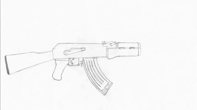 How to draw an Ak-47 смотреть онлайн