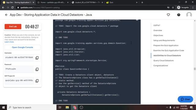 Qwiklabs - App Dev - Storing Application Data in Cloud Datastore - Java смотреть онлайн