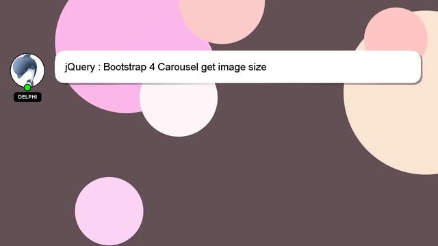 jQuery : Bootstrap 4 Carousel get image size смотреть онлайн