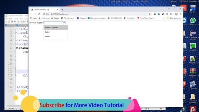 Lesson 24 Datalist and Select Tag in HTML (Hindi) смотреть онлайн