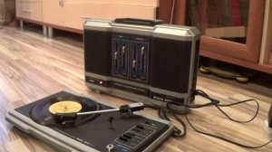 Переносной электрофон Волна 307-1 стерео видео работы.