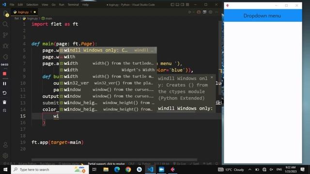 How to create flutter drop down in python using flet framework @simplecoderbk6048#python #flutter смотреть онлайн