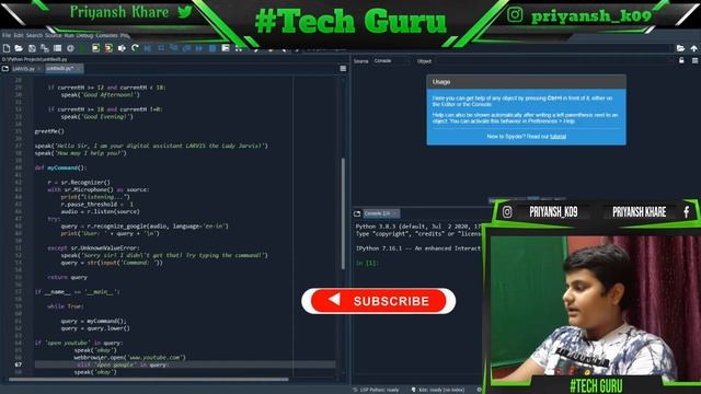 Iron Man Jarvis AI Desktop Voice Assistant || Python Tutorial For Absolute Beginner in Hindi??? смотреть онлайн