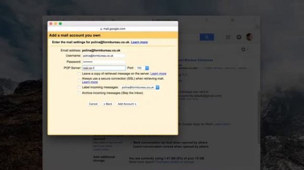 Как настроить получение почты nic.ru в Gmail