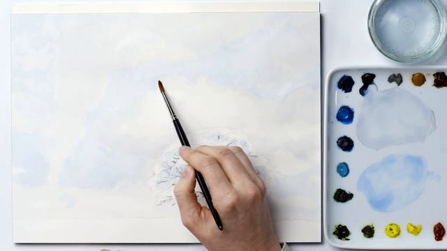 How to paint stress-free skies in watercolour with Anna Mason смотреть онлайн