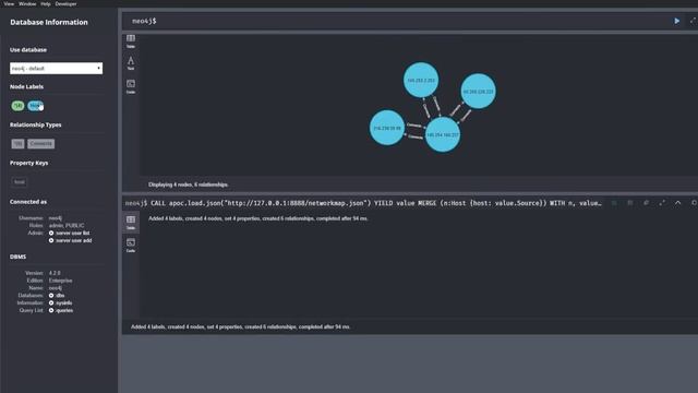 Neo4j load a json file and create a network map graph смотреть онлайн
