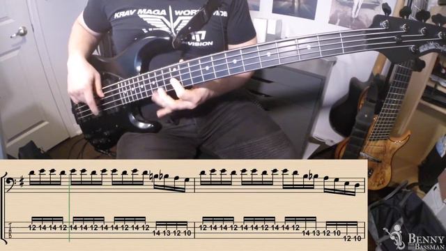 RHCP - Around The World [BASS COVER] - with notation and tabs смотреть онлайн