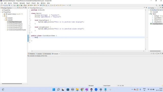Java Training OOPS - Class Object Demo смотреть онлайн