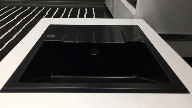Черна Кухненска Мивка от гранит модел МИЛАНО 585 x 465 mm смотреть онлайн