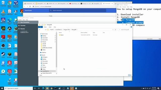 Mongodb Setup & Run on Windows 10 смотреть онлайн