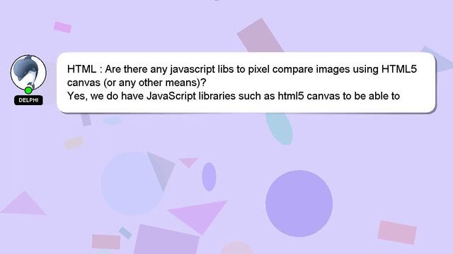 HTML : Are there any javascript libs to pixel compare images using HTML5 canvas (or any other means смотреть онлайн