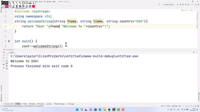 Default values for function parameters (arguments) смотреть онлайн