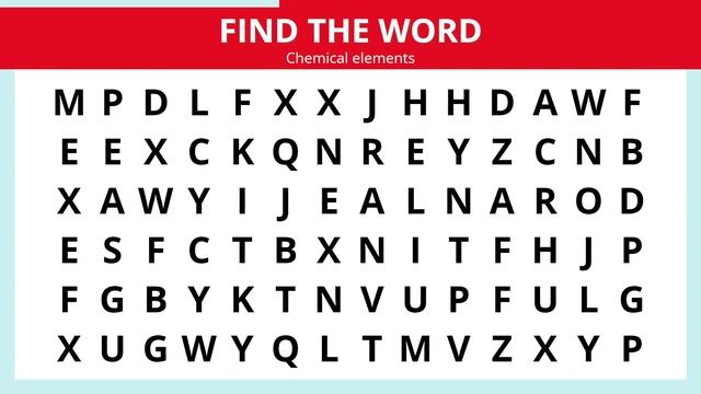 Find Elements Name - Words Game | Word Search Game - 20 Chemical Elements, Word Search Puzzles смотреть онлайн