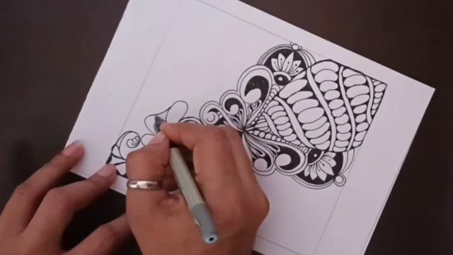Zentangle  For Beginners Step By Step/Zenatngle Inspired Art/ Easy Pattern/@relaxingzenmethods1270