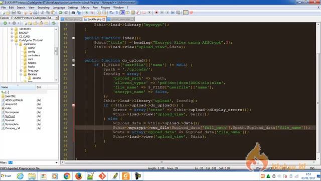 CodeIgniter Tutorial : How to Encrypt Files Using AES Crypt смотреть онлайн