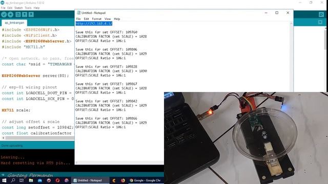 Build Web Based ESP-01 HX711 LoadCell IOT HTML CSS Animation Digital Weight Scale Display WebBrowse смотреть онлайн
