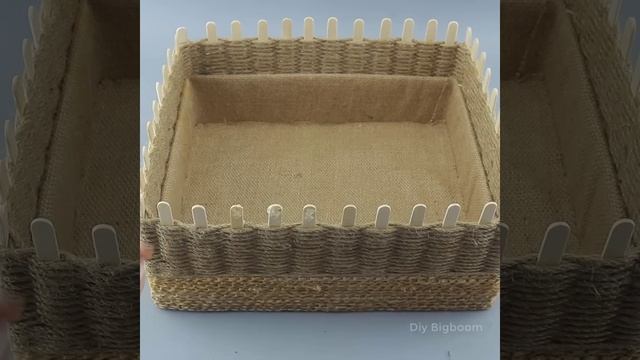 5 Durable & Super Useful Jute Basket Ideas From Waste Cardboard Box