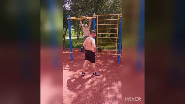 Силовой кондиционный тренинг. Круговая тренировка 21-15-9 отжимания. смотреть онлайн